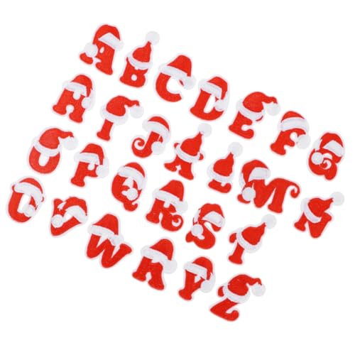 WEKAMOS 26 Stück Teiliges Rotes Buchstaben Stoffpatch Beständig und Hautfreundlich Kreative Stickerei Kleidung Patches für DIY Textilreparatur und Weihnachtsdekoration WEKAMOS 26 Stück Teiliges Rotes Buchstaben Stoffpatch Beständig und Hautfreundlich Kreative Stickerei Kleidung Patches für DIY Textilreparatur und Weihnachtsdekoration von WEKAMOS