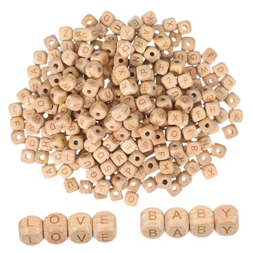 WEKAMOS 260 Stk. Teiliges Buchstabenperlen aus Buchenholz Quadratische Alphabetwürfel für Schmuck DIY Basteln Lose Holzperlen für Armbänder Halsketten und Hobby Bastler WEKAMOS 260 Stk. Teiliges Buchstabenperlen aus Buchenholz Quadratische Alphabetwürfel für Schmuck DIY Basteln Lose Holzperlen für Armbänder Halsketten und Hobby Bastler von WEKAMOS