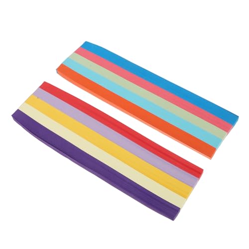 WEKAMOS 2700 Blatt Origami Papierstreifen in Einfarbig Stabiles Dickes Papier für DIY Bastelprojekte Stern-Dekoration Farben für Hochzeit und Party Deko von WEKAMOS