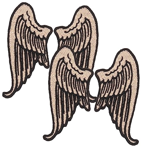 WEKAMOS 2Paare Bestickte Patches für Kleidung Aufnäher zum Aufbügeln für Jacken Rucksäcke Hüte Dekoration PU Teiliges Links Rechts von WEKAMOS