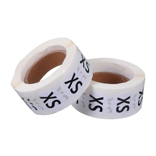 WEKAMOS 2Rolle Kleidergrößen Aufkleber Runde Etiketten für Kleidung Selbstklebende Größenetiketten für Shirts Hosen Mäntel pro Klare Schriftarten WEKAMOS 2Rolle Kleidergrößen Aufkleber Runde Etiketten für Kleidung Selbstklebende Größenetiketten für Shirts Hosen Mäntel pro Klare Schriftarten von WEKAMOS