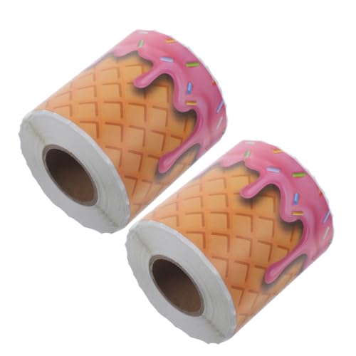 WEKAMOS 2Rollen Eiscreme Randaufkleber Kreative Pinnwand Dekoration Selbstklebend für Klassenzimmer und Kinderzimmer Langlebig und Einfach Anzubringen Einzigartiges von WEKAMOS