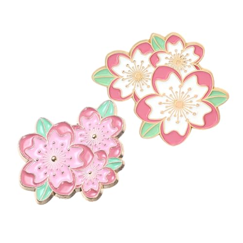 WEKAMOS 2Stücke Japanische Broschennadeln aus Süße Blumenabzeichen für Damen Modischer Schmuck für Alltag Partys und Verabredungen Dekorative Anstecknadeln mit Sicherer von WEKAMOS