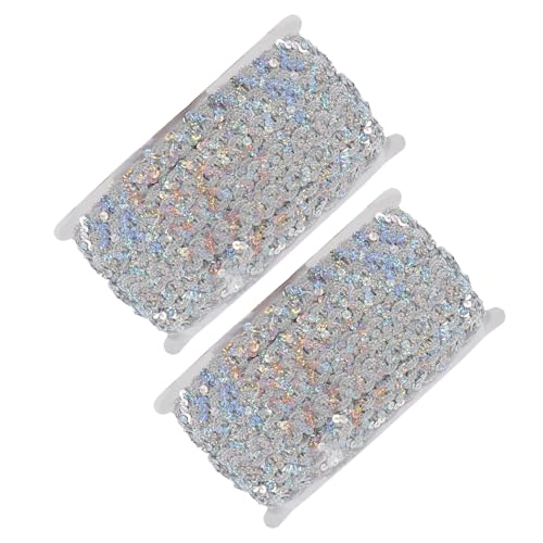 WEKAMOS 2Stücke Paillettenband Glitzerborte für DIY Kleidung und Dekoration Handgefertigte Spitze Eleganten Farben für Hochzeiten Partys und Bastelprojekte WEKAMOS 2Stücke Paillettenband Glitzerborte für DIY Kleidung und Dekoration Handgefertigte Spitze Eleganten Farben für Hochzeiten Partys und Bastelprojekte von WEKAMOS