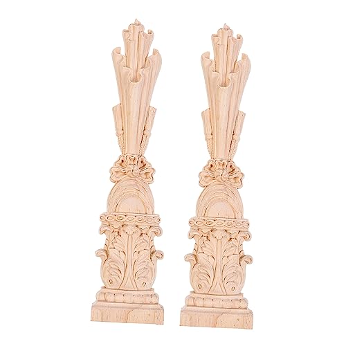 WEKAMOS 2Stücke Retro Holz Applikationen Europäische Stil Dekoration für Türen Schränke und Wände Geschnitzte Ornamente zur Individuellen Gestaltung von Möbeln von WEKAMOS