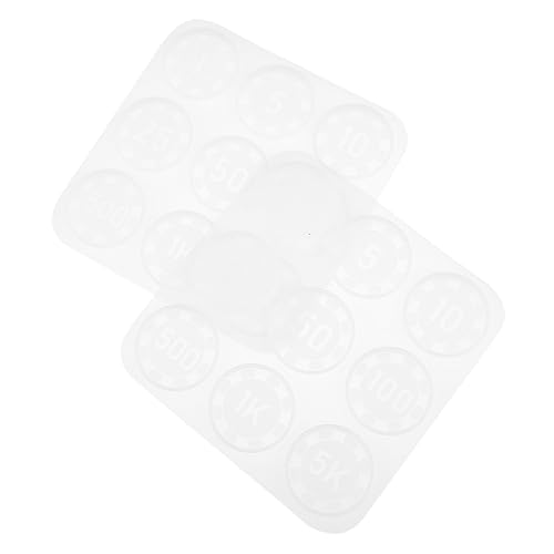 WEKAMOS 2Stücke Silikonformen für DIY Handwerk Epoxidharz Gießform für Projekte für Verhandlungschips und Bastelarbeiten Einfach zu Entformen Dekorieren von WEKAMOS