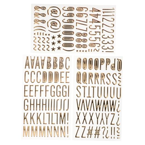 WEKAMOS 3 Blätter Gold Buchstaben Sticker mit Dreidimensionalem Selbstklebend Set Elegante Alphabet Aufkleber für Scrapbooking DIY Journale und Kreative Bastelprojekte WEKAMOS 3 Blätter Gold Buchstaben Sticker mit Dreidimensionalem Selbstklebend Set Elegante Alphabet Aufkleber für Scrapbooking DIY Journale und Kreative Bastelprojekte von WEKAMOS