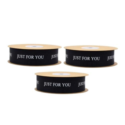 WEKAMOS 3 Rollen Hochwertiges Hochzeitssatinband Schwarz Vielseitiges Geschenkband für Blumensträuße Geschenkverpackung Partydeko Basteln und Näharbeiten WEKAMOS 3 Rollen Hochwertiges Hochzeitssatinband Schwarz Vielseitiges Geschenkband für Blumensträuße Geschenkverpackung Partydeko Basteln und Näharbeiten von WEKAMOS