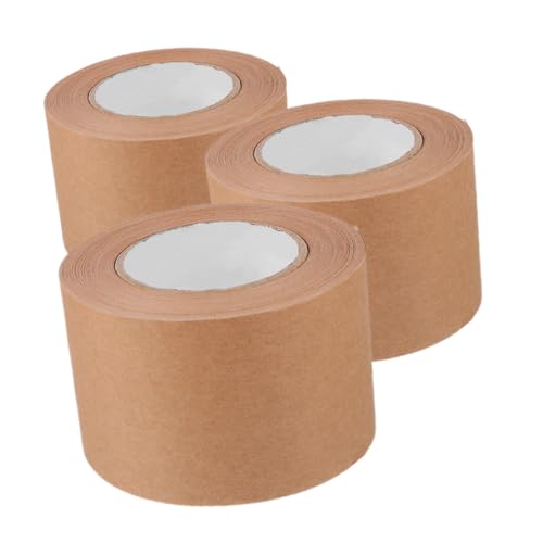 WEKAMOS 3 Rollen Kraftpapier Klebeband Verstärktes Paketband für Versand und Verpackung Beschreibbar für Büro Zuhause und Transport von WEKAMOS