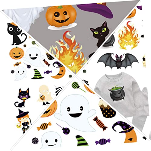 WEKAMOS 3 Stk. Teiliges Halloween Bügelbild Set Hochwertige Applikationen mit Hot Stamping Hitzebeständige Aufnäher für DIY Kleidung Dekoration für Kostüme und Festtagsmode WEKAMOS 3 Stk. Teiliges Halloween Bügelbild Set Hochwertige Applikationen mit Hot Stamping Hitzebeständige Aufnäher für DIY Kleidung Dekoration für Kostüme und Festtagsmode von WEKAMOS