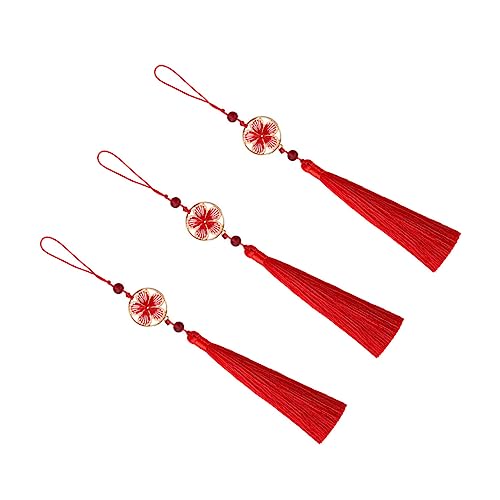WEKAMOS 3 Stück Teiliges Blumenquasten Anhänger Chinesisches Quasten Lesezeichen für DIY und Frühlingsfest Dekoration Langlebig und Vielseitig für Hanfu und Kreative Projekte WEKAMOS 3 Stück Teiliges Blumenquasten Anhänger Chinesisches Quasten Lesezeichen für DIY und Frühlingsfest Dekoration Langlebig und Vielseitig für Hanfu und Kreative Projekte von WEKAMOS