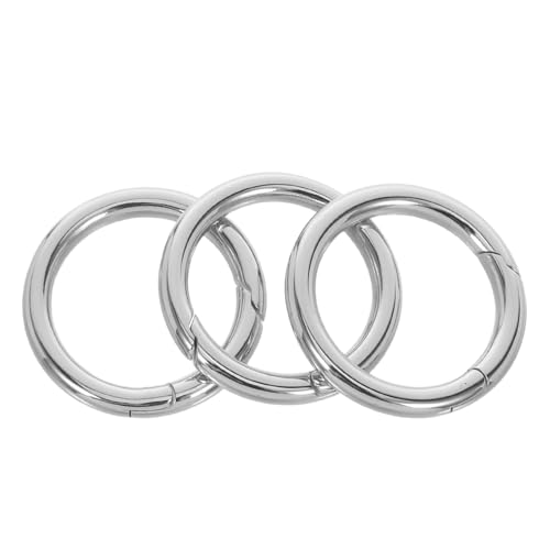WEKAMOS 3 Stück Teiliges Edelstahl Klappverschluss Ringe Runde DIY Schnappverschlüsse für Taschen Schlüsselanhänger und Gürtel Rostfrei Zuverlässig Einfach zu Montieren Langlebig WEKAMOS 3 Stück Teiliges Edelstahl Klappverschluss Ringe Runde DIY Schnappverschlüsse für Taschen Schlüsselanhänger und Gürtel Rostfrei Zuverlässig Einfach zu Montieren Langlebig von WEKAMOS