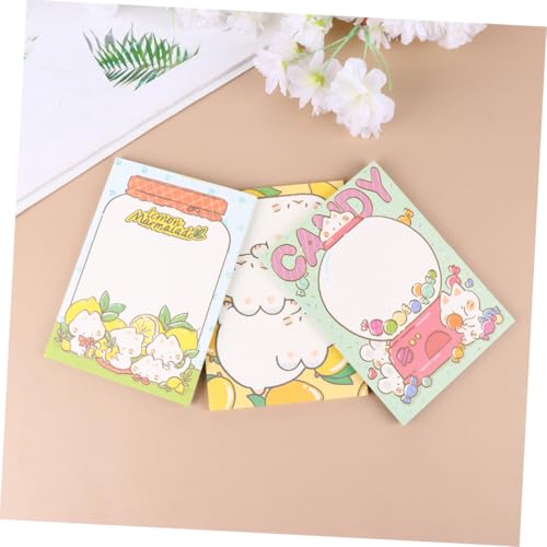 WEKAMOS 3 Stück Teiliges Großes Abreißbare Notizzettel Memo Pads Farbenfrohes Design für Büro Schüler Lehrer Praktische Haftnotizen von WEKAMOS