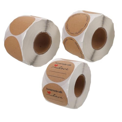 WEKAMOS 3 Stück Teiliges Kraftpapier Aufkleber Selbstklebend Stark Haftend Rund Beschreibbar Vielseitig Einsetzbar für Verpackung Lagerkennzeichnung und Geschenkdekoration Praktische WEKAMOS 3 Stück Teiliges Kraftpapier Aufkleber Selbstklebend Stark Haftend Rund Beschreibbar Vielseitig Einsetzbar für Verpackung Lagerkennzeichnung und Geschenkdekoration Praktische von WEKAMOS