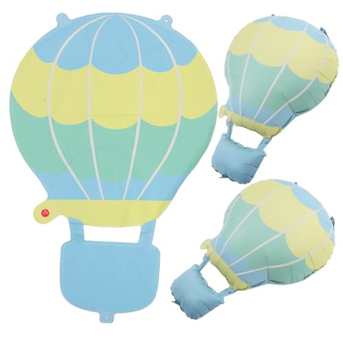 WEKAMOS 3 Stück Teiliges Luftballons Heißluftballon Form für Geburtstagsfeiern Partydekorationen und Fotohintergründe Hochwertige Langlebige Aluminiumfolie von WEKAMOS