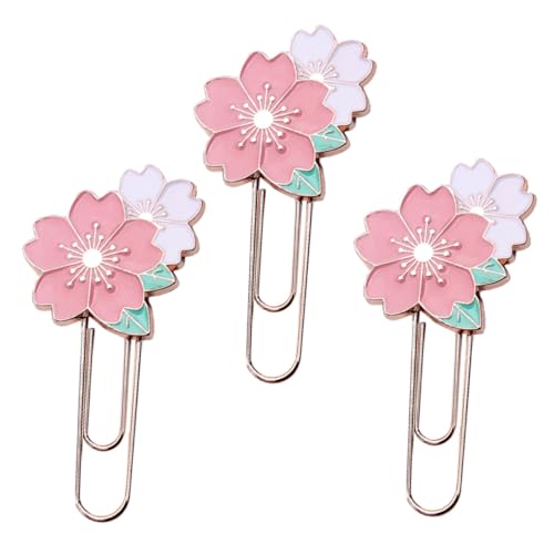 WEKAMOS 3 Stück Teiliges Metall Lesezeichen mit Kirschblüten Design Kreative Büroklammern als Memo Clip für Notizen Bücher Kalender Scrapbooks Funktionales Schreibwarenzubehör WEKAMOS 3 Stück Teiliges Metall Lesezeichen mit Kirschblüten Design Kreative Büroklammern als Memo Clip für Notizen Bücher Kalender Scrapbooks Funktionales Schreibwarenzubehör von WEKAMOS