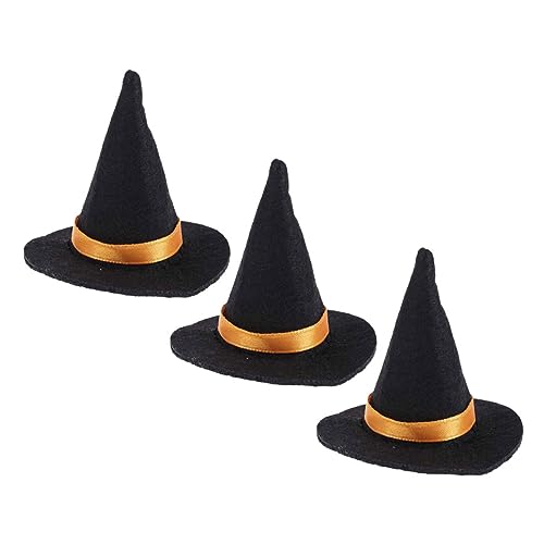 WEKAMOS 3 Stück Teiliges Mini Hexenhut Flaschenverschluss Halloween Deko aus Filz Party Tischdekoration für Weinflaschen Praktische und Langlebige Flaschenhüte für Festliche WEKAMOS 3 Stück Teiliges Mini Hexenhut Flaschenverschluss Halloween Deko aus Filz Party Tischdekoration für Weinflaschen Praktische und Langlebige Flaschenhüte für Festliche von WEKAMOS