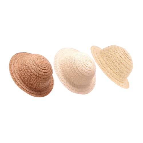 WEKAMOS 3 Stück Teiliges Miniatur Strohhut für Puppen Handgewebte Kleine Hüte in Naturtönen Vielseitige Bastelaccessoires für DIY Puppen Kleidung und Miniatur Dekoration WEKAMOS 3 Stück Teiliges Miniatur Strohhut für Puppen Handgewebte Kleine Hüte in Naturtönen Vielseitige Bastelaccessoires für DIY Puppen Kleidung und Miniatur Dekoration von WEKAMOS