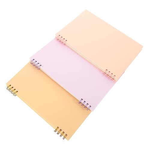 WEKAMOS 3 Stück Teiliges Spiral Notizbuch Pastellfarben Gelb Rosa für Büro Schule und Kreative Projekte Praktischer Planer für Notizen und Ideen von WEKAMOS