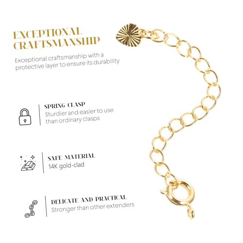 WEKAMOS 3 Stück Teiliges Verlängerungsketten für Halsketten Armbänder Fußketten Goldfarbene DIY Schmuckverlängerung mit Praktischem Verschluss Langlebig und Komfortabel für Damen und WEKAMOS 3 Stück Teiliges Verlängerungsketten für Halsketten Armbänder Fußketten Goldfarbene DIY Schmuckverlängerung mit Praktischem Verschluss Langlebig und Komfortabel für Damen und von WEKAMOS