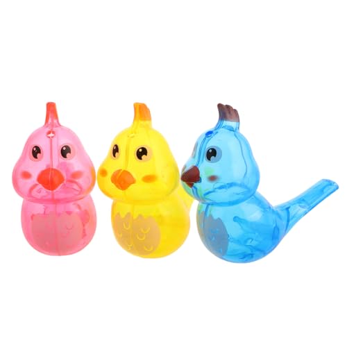 WEKAMOS 3 Stück Vogelpfeifen aus Kunststoff Wasserfüllbare Pfeifen für und Mundmuskeltraining Süßes Design für Kleinkinder für Familienaktivitäten und Outdoor von WEKAMOS