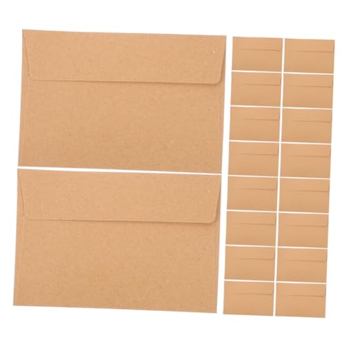 WEKAMOS 30 Stück Einladungsumschlag Kraftpapierumschläge Briefumschläge Postkartenumschläge Umschläge für Hochzeitseinladungen Khaki von WEKAMOS