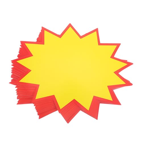 WEKAMOS 30 Stück Gelbe aufkleber Preisschilder aus Papier für Supermarkt Werbung Blanko Explosion Sign Sticker für Dekoration Organisation Party und Verkaufspreise WEKAMOS 30 Stück Gelbe aufkleber Preisschilder aus Papier für Supermarkt Werbung Blanko Explosion Sign Sticker für Dekoration Organisation Party und Verkaufspreise von WEKAMOS