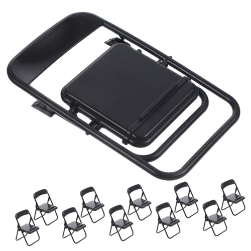 WEKAMOS 30 Stück Handyhalter Klappstuhl Miniatur Puppenhaus Klappstuhl Winziger Klappstuhl Kleine Stuhlfigur Winzige Möbel Sitz Miniaturen Kleine Stühle Für Puppen Mini-Stuhl Black Plastik WEKAMOS 30 Stück Handyhalter Klappstuhl Miniatur Puppenhaus Klappstuhl Winziger Klappstuhl Kleine Stuhlfigur Winzige Möbel Sitz Miniaturen Kleine Stühle Für Puppen Mini-Stuhl Black Plastik von WEKAMOS