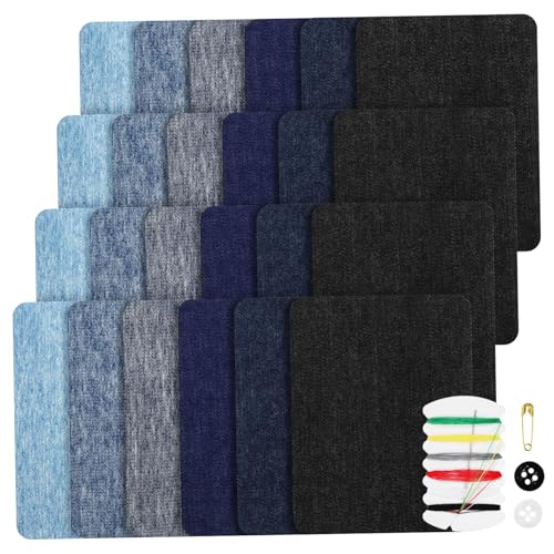 WEKAMOS 30 Stück Teiliges Aufbügel Baumwoll Jeansflicken zum Reparieren und Verstärken von Kleidung Einfache Anwendung Vielseitig Zuschneidbar für Jeans Shirts und Taschen WEKAMOS 30 Stück Teiliges Aufbügel Baumwoll Jeansflicken zum Reparieren und Verstärken von Kleidung Einfache Anwendung Vielseitig Zuschneidbar für Jeans Shirts und Taschen von WEKAMOS