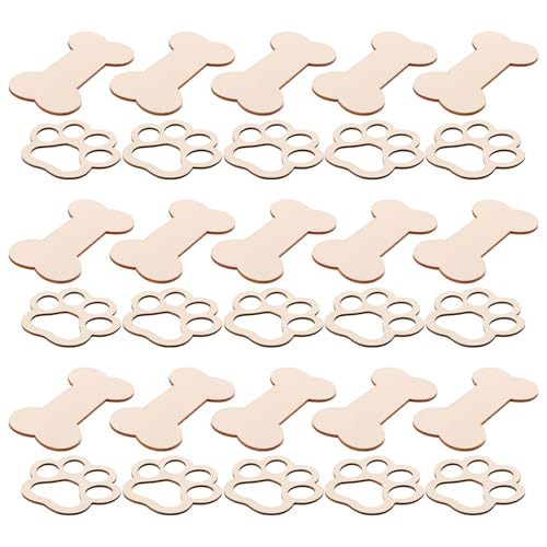 WEKAMOS 30 Stück Teiliges Holz Knochen und Pfoten DIY Holzornamente zum Bemalen Natürliche Leichte Holzdeko für Haustierpartys Hochzeiten Geburtstage und Vielseitige Feierdekorationen WEKAMOS 30 Stück Teiliges Holz Knochen und Pfoten DIY Holzornamente zum Bemalen Natürliche Leichte Holzdeko für Haustierpartys Hochzeiten Geburtstage und Vielseitige Feierdekorationen von WEKAMOS