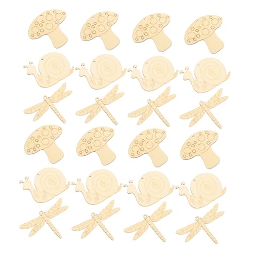 WEKAMOS 30 Stück Teiliges Holzscheiben DIY Holzspäne mit Schnecken Pilz und Libellenform Naturbelassen Blanke Oberfläche zum Bemalen Basteln und Dekorieren Sichere Holzmaterialien für WEKAMOS 30 Stück Teiliges Holzscheiben DIY Holzspäne mit Schnecken Pilz und Libellenform Naturbelassen Blanke Oberfläche zum Bemalen Basteln und Dekorieren Sichere Holzmaterialien für von WEKAMOS