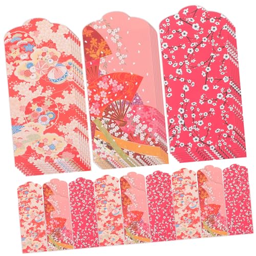 WEKAMOS 30 Stück Teiliges Japanische Stil Hochzeit Geldumschläge aus Hochwertigem Festliche Rote Umschläge mit Kirschblüten und Fächerdesign Geschenkverpackung für Neujahr und Hochzeiten WEKAMOS 30 Stück Teiliges Japanische Stil Hochzeit Geldumschläge aus Hochwertigem Festliche Rote Umschläge mit Kirschblüten und Fächerdesign Geschenkverpackung für Neujahr und Hochzeiten von WEKAMOS