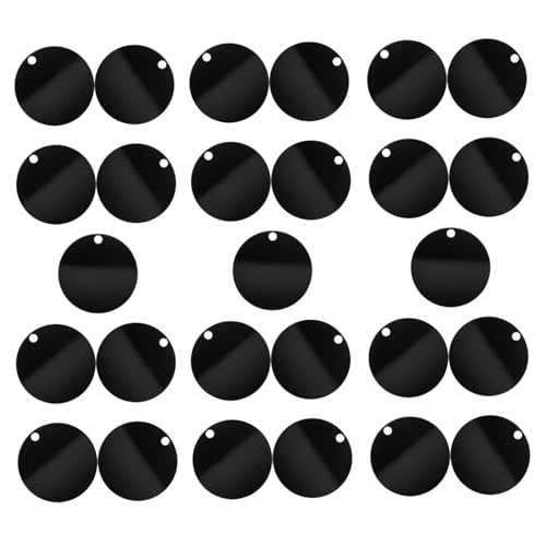 WEKAMOS 30 Stück Teiliges Schwarze Runde Acrylblanks zum Schlüsselanhänger Basteln Doppelseitig Bemalbar Vielseitige DIY Schlüsselanhänger Zubehör für Kreative Handarbeiten WEKAMOS 30 Stück Teiliges Schwarze Runde Acrylblanks zum Schlüsselanhänger Basteln Doppelseitig Bemalbar Vielseitige DIY Schlüsselanhänger Zubehör für Kreative Handarbeiten von WEKAMOS