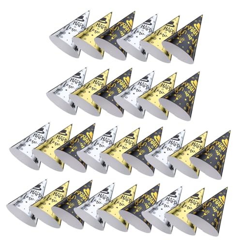WEKAMOS 30 Stück Teiliges Silvester Partyhüte für Erwachsene Bunte Happy Year Papierkegel Hüte Leichte Years Eve Kopfbedeckung Festliche Farben Schwarz Gold Silber Bequeme Verkleidung WEKAMOS 30 Stück Teiliges Silvester Partyhüte für Erwachsene Bunte Happy Year Papierkegel Hüte Leichte Years Eve Kopfbedeckung Festliche Farben Schwarz Gold Silber Bequeme Verkleidung von WEKAMOS