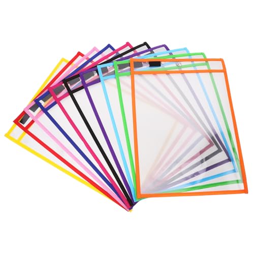 WEKAMOS 30 Stück Teiliges Wiederverwendbare PVC Dry Erase Pockets mit Stifthalter und Metallöse Transparente Trocken Abwischbare Schreibhüllen für Schule Büro Schreibtisch WEKAMOS 30 Stück Teiliges Wiederverwendbare PVC Dry Erase Pockets mit Stifthalter und Metallöse Transparente Trocken Abwischbare Schreibhüllen für Schule Büro Schreibtisch von WEKAMOS