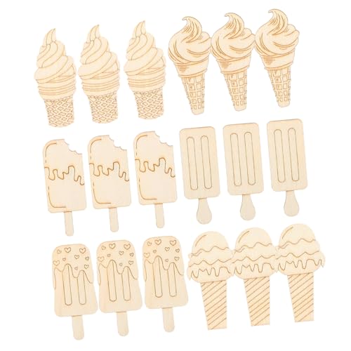 WEKAMOS 30 Stück Unfertige Holz Eiscreme Bastelartikel DIY Eiscreme Holzschnitt für Kreative Dekorationen für Zuhause Sicheres und Hochwertiges Material WEKAMOS 30 Stück Unfertige Holz Eiscreme Bastelartikel DIY Eiscreme Holzschnitt für Kreative Dekorationen für Zuhause Sicheres und Hochwertiges Material von WEKAMOS