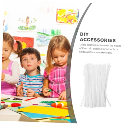 WEKAMOS 300 Stück Chenille Stiele Weiß Biegsame Basteldraht Stäbe für DIY Handwerk Party Zubehör Kreative Bastelstäbe für Erwachsene WEKAMOS 300 Stück Chenille Stiele Weiß Biegsame Basteldraht Stäbe für DIY Handwerk Party Zubehör Kreative Bastelstäbe für Erwachsene von WEKAMOS