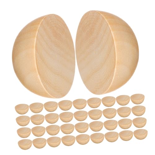 WEKAMOS 300 Stück Runde Holzperlen Unbehandelte Halbholzkugeln Natürliche Holzkugeln für DIY Bastelprojekte Kränze Weihnachtsdeko Erwachsene Heimdekoration WEKAMOS 300 Stück Runde Holzperlen Unbehandelte Halbholzkugeln Natürliche Holzkugeln für DIY Bastelprojekte Kränze Weihnachtsdeko Erwachsene Heimdekoration von WEKAMOS