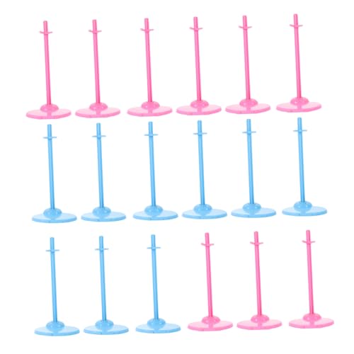 WEKAMOS 30Stücke Puppenstand Teiliges Stabiler für Puppen zur Aufbewahrung und Präsentation und Blaue Halter Perfektes für Puppenliebhaber von WEKAMOS
