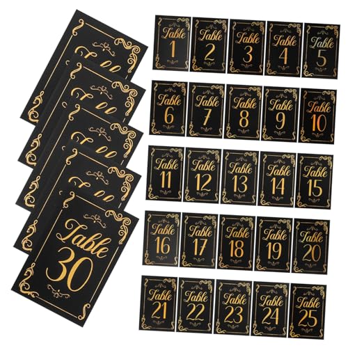WEKAMOS 31 Stück Hochzeitstischetiketten Tabellennummerzeichen Zahlen Hochzeitstischkarte Tischnummernkarten Bankett 1-30 Tischnummern Kartennummer Für Den Tisch Kartennummern Papier Black WEKAMOS 31 Stück Hochzeitstischetiketten Tabellennummerzeichen Zahlen Hochzeitstischkarte Tischnummernkarten Bankett 1-30 Tischnummern Kartennummer Für Den Tisch Kartennummern Papier Black von WEKAMOS