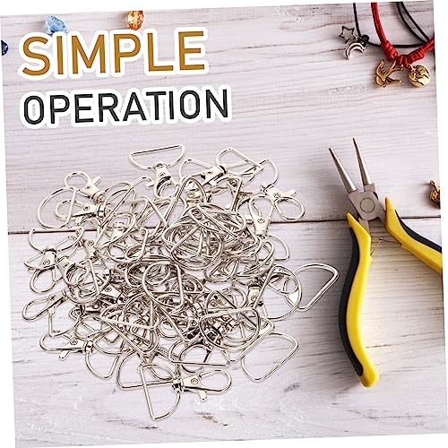 WEKAMOS 35 Sätze Teiliges D Förmige Edelstahlschnapphaken Leichte DIY Schlüsselanhänger Clips Installieren Robust und Dekorativ für Makramee Taschen Schmuckherstellung von WEKAMOS