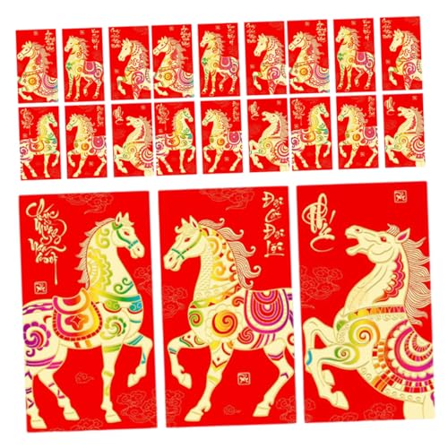 WEKAMOS 36 Stück Teiliges Chinesische Neujahrsumschläge mit Pferde-motiv Stabile Papierumschläge für Geldgeschenke Traditionell Rot für Frühlingsfest Hochzeit Geburtstag und Firmenfeiern WEKAMOS 36 Stück Teiliges Chinesische Neujahrsumschläge mit Pferde-motiv Stabile Papierumschläge für Geldgeschenke Traditionell Rot für Frühlingsfest Hochzeit Geburtstag und Firmenfeiern von WEKAMOS