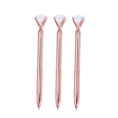 WEKAMOS 3Stücke Teiliges Kugelschreiber mit Großem Diamant Einziehbar Metall Roségold Schreibgeräte für Büro und Schule für Abschluss WEKAMOS 3Stücke Teiliges Kugelschreiber mit Großem Diamant Einziehbar Metall Roségold Schreibgeräte für Büro und Schule für Abschluss von WEKAMOS