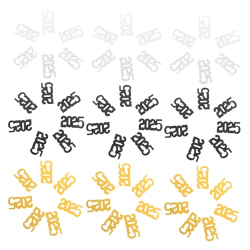 WEKAMOS 3er Pack Neujahr Konfetti Schwarz Gold Silber Party Dekoration für Abschlussfeiern und Neujahr für Tischstreuungen und Festliche Anlässe WEKAMOS 3er Pack Neujahr Konfetti Schwarz Gold Silber Party Dekoration für Abschlussfeiern und Neujahr für Tischstreuungen und Festliche Anlässe von WEKAMOS