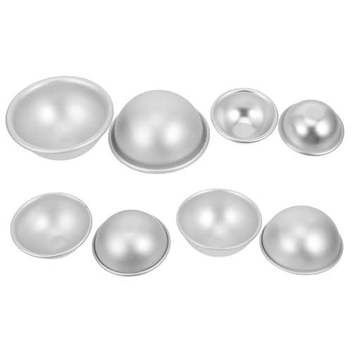 WEKAMOS 4 Paare Halbkreis Badesalzform Aluminiumlegierung Wiederverwendbare Halbkugel Backform für DIY Badesalzkugeln und Seifen Einfach zu Reinigen und Langlebig WEKAMOS 4 Paare Halbkreis Badesalzform Aluminiumlegierung Wiederverwendbare Halbkugel Backform für DIY Badesalzkugeln und Seifen Einfach zu Reinigen und Langlebig von WEKAMOS