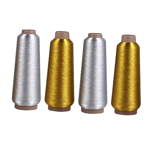 WEKAMOS 4 Rollen Metallische Stickgarne Gold Silber für DIY Kreuzstich und Computerstickerei Hochwertiges Nähzubehör für Kreative Projekte WEKAMOS 4 Rollen Metallische Stickgarne Gold Silber für DIY Kreuzstich und Computerstickerei Hochwertiges Nähzubehör für Kreative Projekte von WEKAMOS