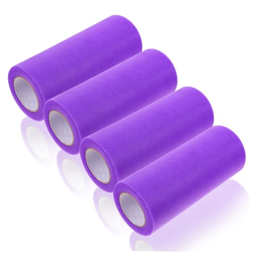 WEKAMOS 4 Rollen Mittelharter Tüllstoff Schnittfeste Party Mesh Bänder Vielseitiger DIY Tüllstoff für Geschenkverpackung und Hochzeitsdekoration WEKAMOS 4 Rollen Mittelharter Tüllstoff Schnittfeste Party Mesh Bänder Vielseitiger DIY Tüllstoff für Geschenkverpackung und Hochzeitsdekoration von WEKAMOS