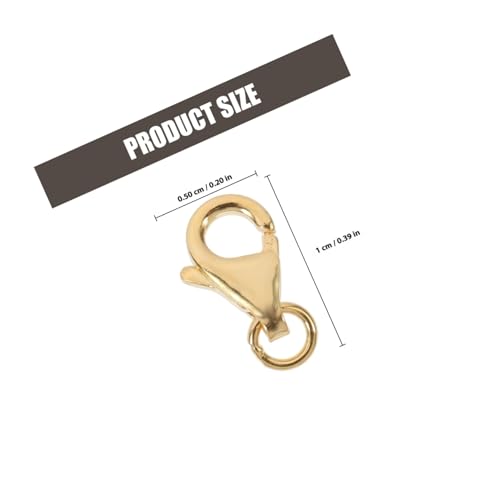 WEKAMOS 4 Sätze Lobster Claw Verschlüsse DIY Schmuck Zubehör für Armbänder Halsketten Langlebig und Vielseitig Silber Weißgold Gold Roségold Inkl Binderinge Praktisches Bastelmaterial von WEKAMOS