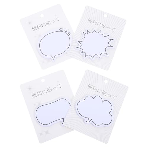 WEKAMOS 4 Sätze Selbstklebende Memo Pads Kreative Formen mit Je Block für Büro Schule Zuhause Praktische Tragbare Notizzettel für Kreative Nachrichten und Schnelle Notizen von WEKAMOS
