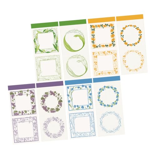 WEKAMOS 4 Sätze Vintage Pflanzen Scrapbook Papier DIY Bastelpapier für Journal Notizen Postkarten Mehrfarbiges Dekoratives Hintergrundpapier für Handaccount Kreative Bastelprojekte von WEKAMOS